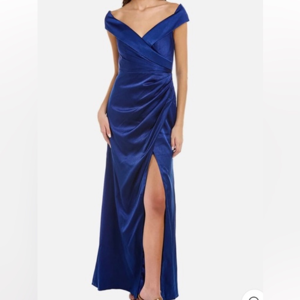 Royal Blue Evening Gown. Off the shoulder
